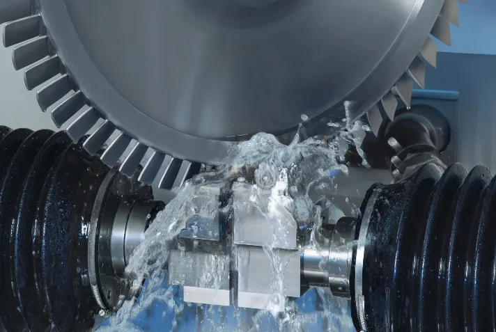 machining turbine blades