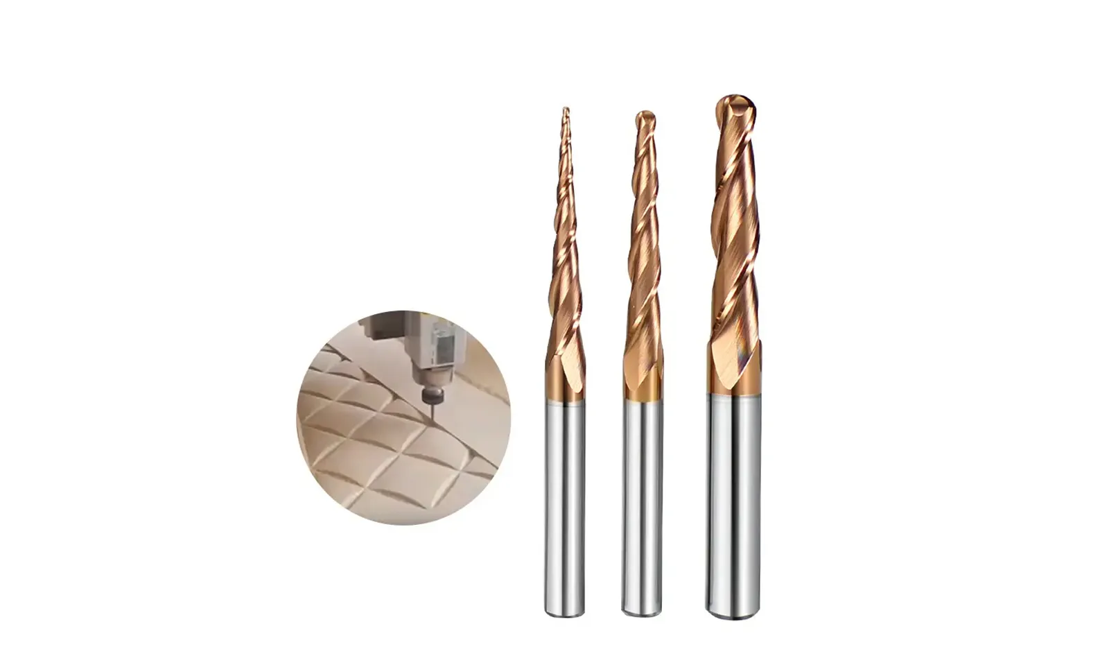 tapered ball nose end mill