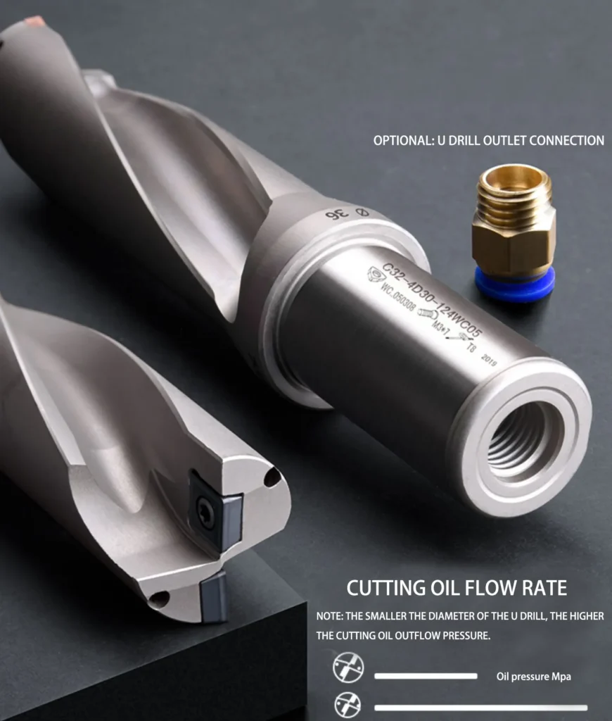 u drill cutting oil flow rate