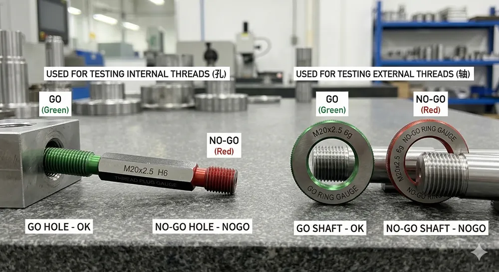 Проверка внешней и внутренней резьбы