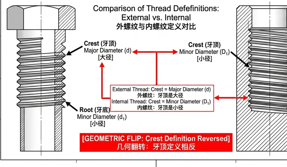 Внутренняя и внешняя резьба