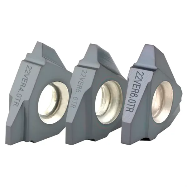 Custom carbide thread whirling insert for worm shaft machining