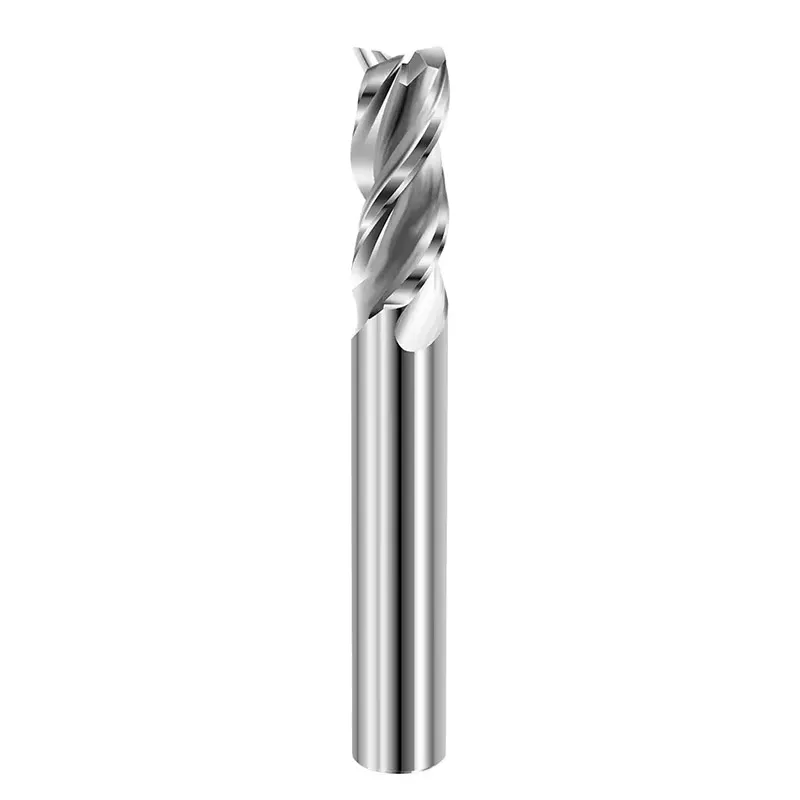 3E standard solid carbide 3-flute square end mill geometry