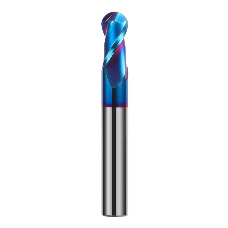 Solid carbide ball nose end mill cutting tool